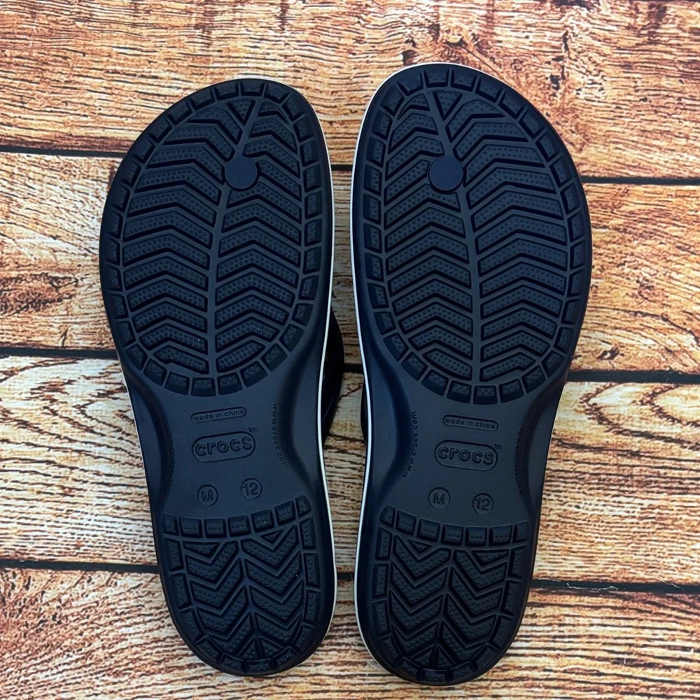 Men's‎ CROCS Navy Blue Flip-Flops - Size 12